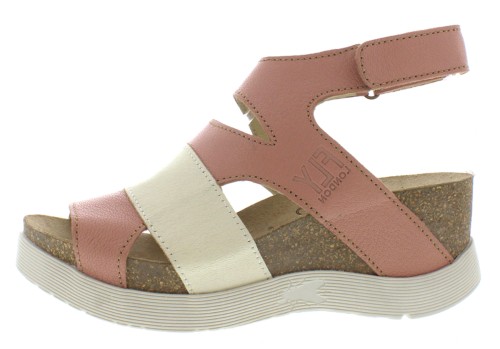 Fly london 2024 white wedge sandals