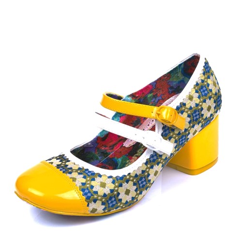 yellow mary jane shoes