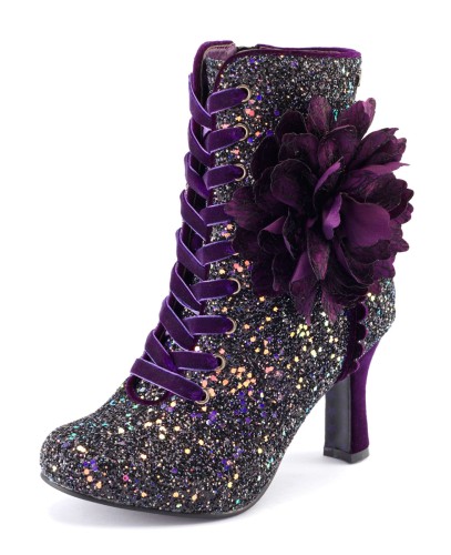 purple lace up boots