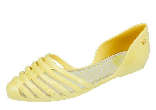 Zaxy Hype Lemon Yellow Women’s Flat Ballet Shoes - KissShoe
