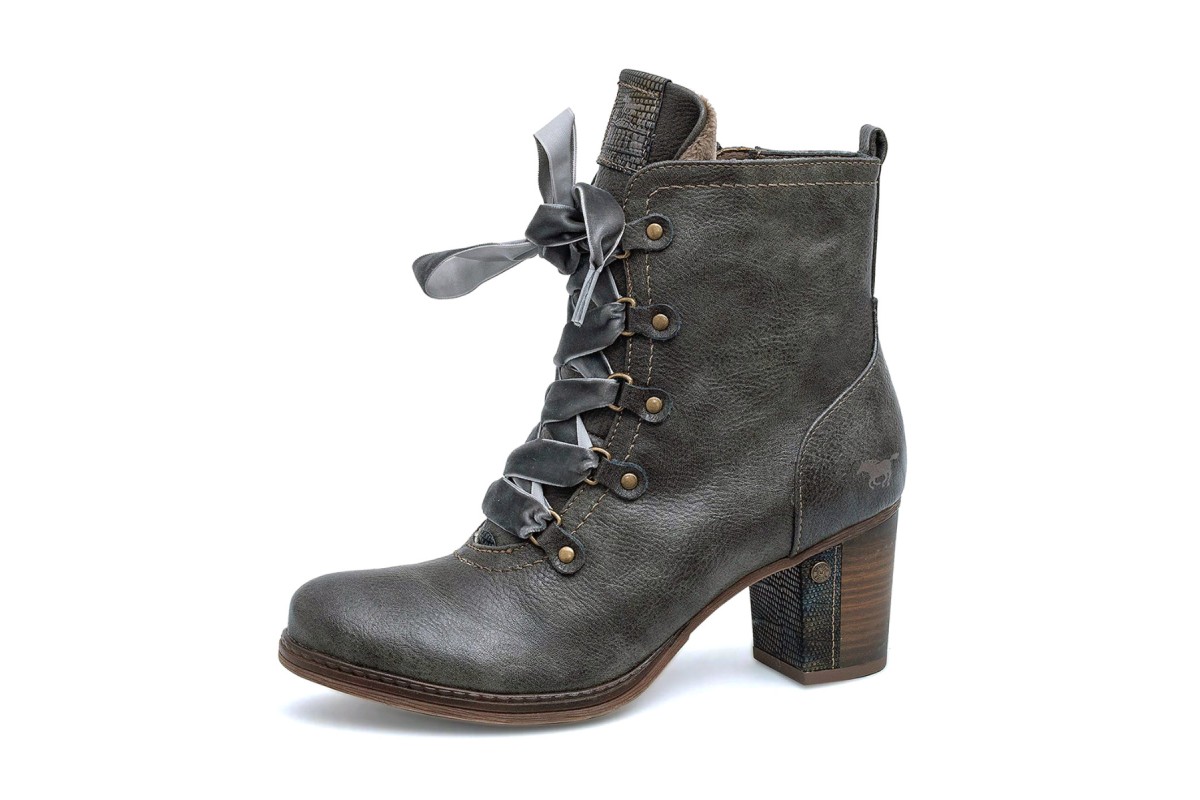 faux leather lace up boots