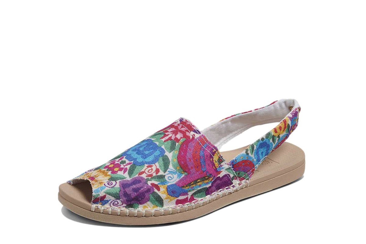 Reef Escape Sling Prints Multi Floral Canvas Flat Espadrille Shoes -  KissShoe