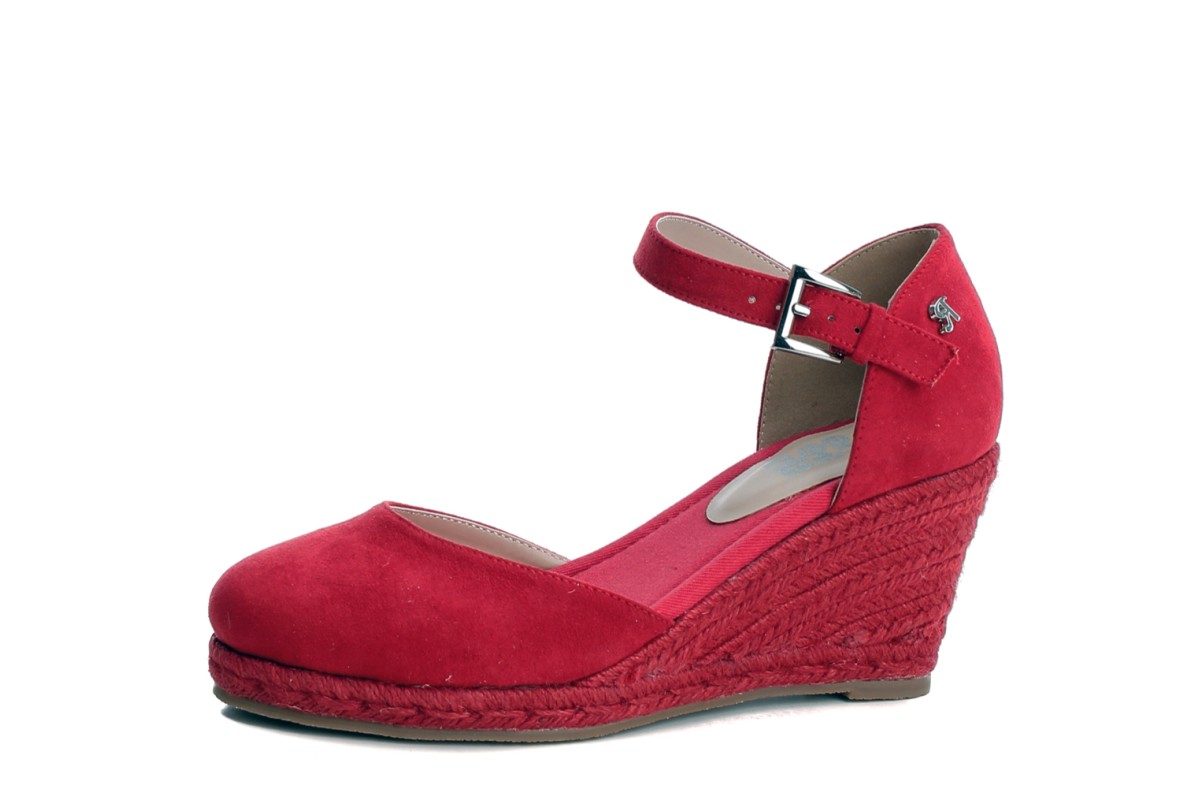 red espadrille shoes