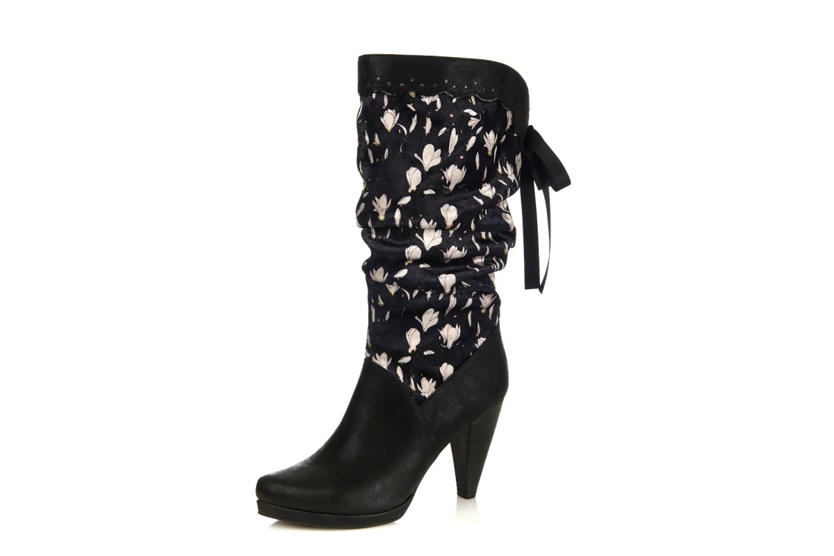 high heeled slouch boots