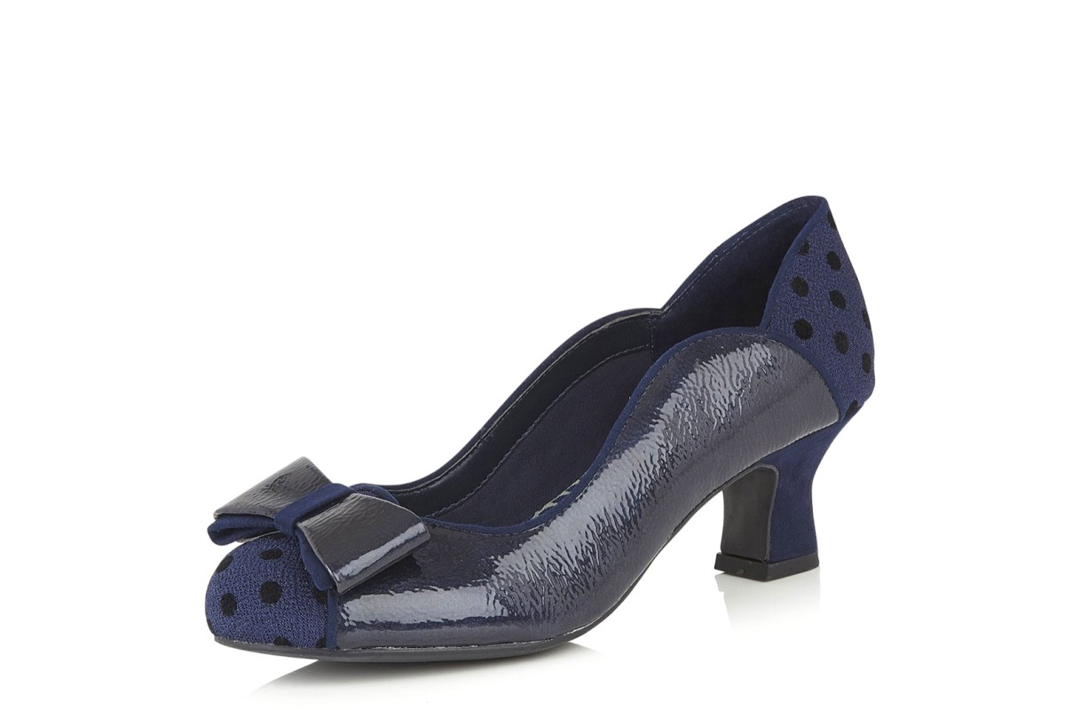 blue mid heel shoes uk