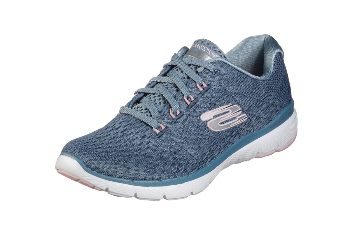 skechers blue and pink trainers
