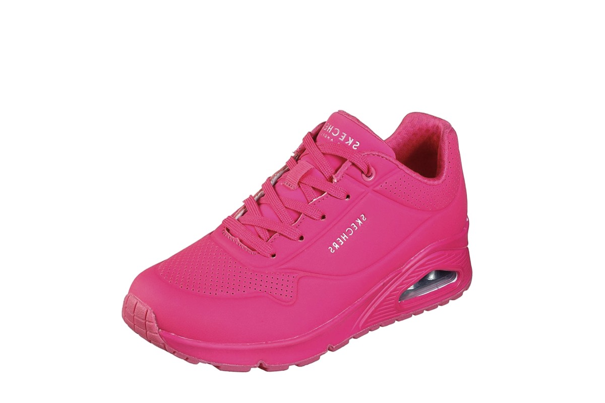neon pink trainers